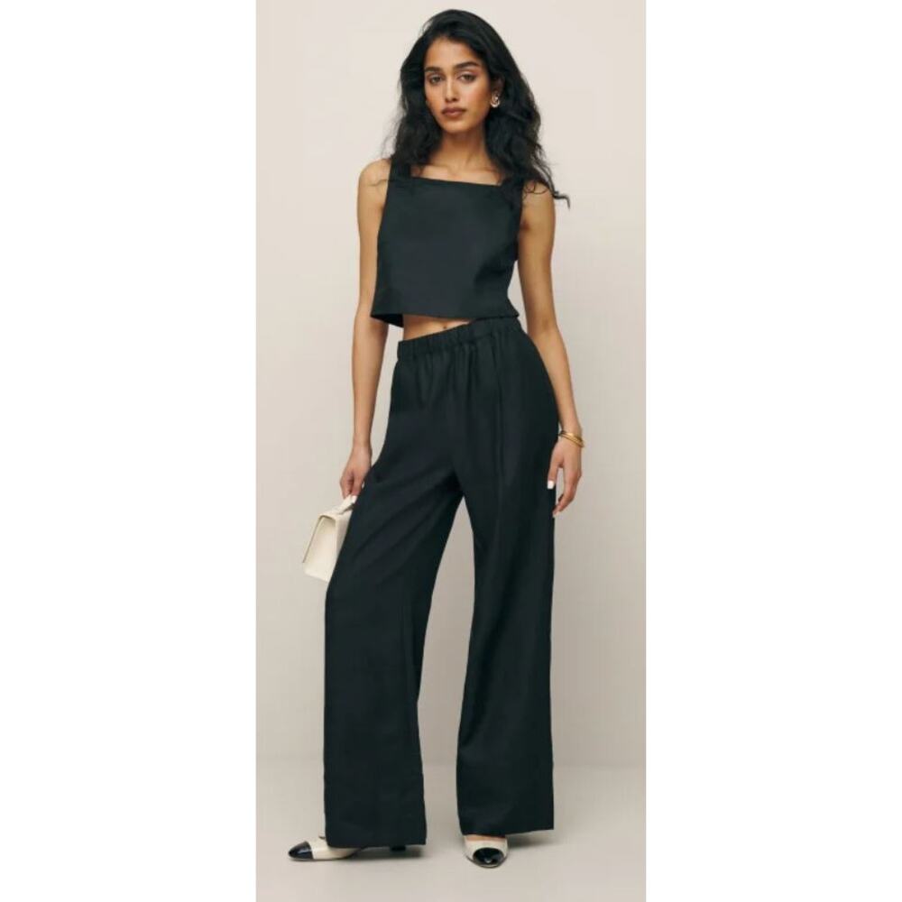 Reformation Black Wide Leg Pants & Jumpsuit